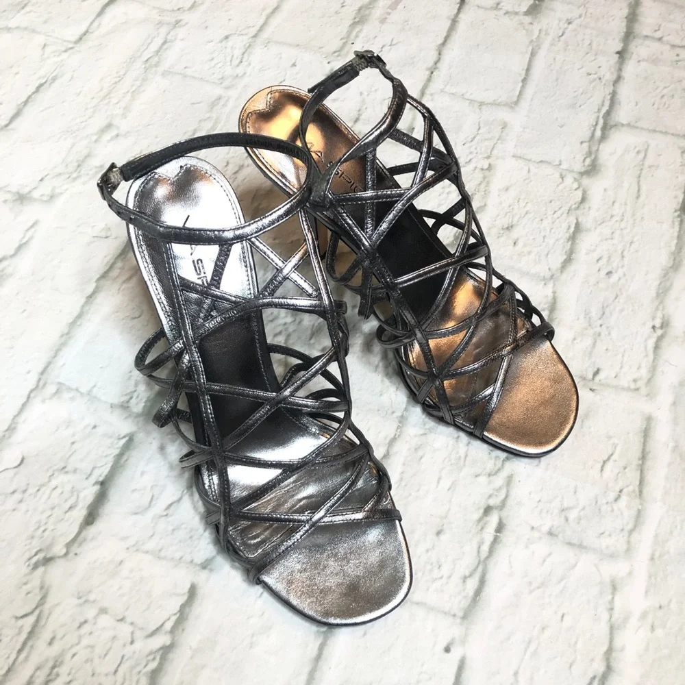 Via Spiga silver gladiator sandals - Italy